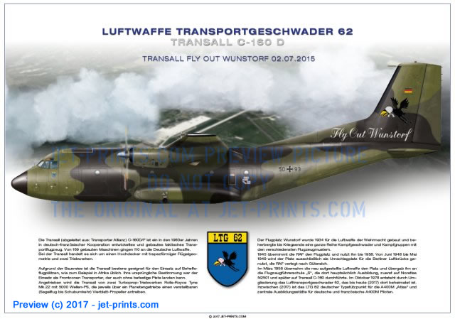 Transportwing 62 Transall 50+93, "Fly Out Wunstorf"