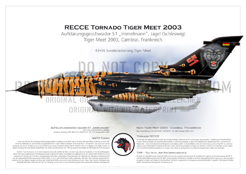 Tactical Recce Wing (TRW) 51 Schleswig - Tornado RECCE 43+96 Tiger Meet 2003