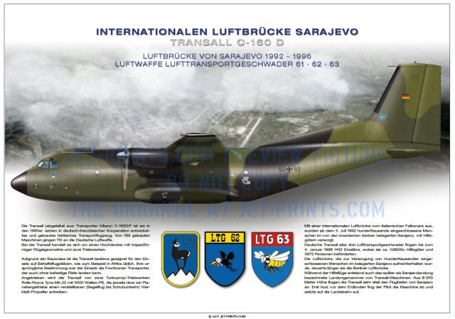 Transall 50+92, "Luftwaffe Sarajevo airbridge"