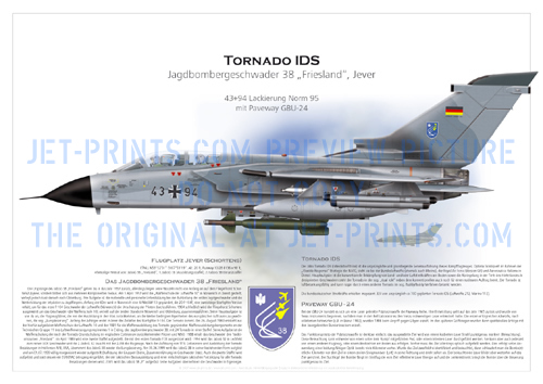 JaboG 38 (a.D.) Jever - Tornado IDS 43+94 Norm 95 mit GBU-24
