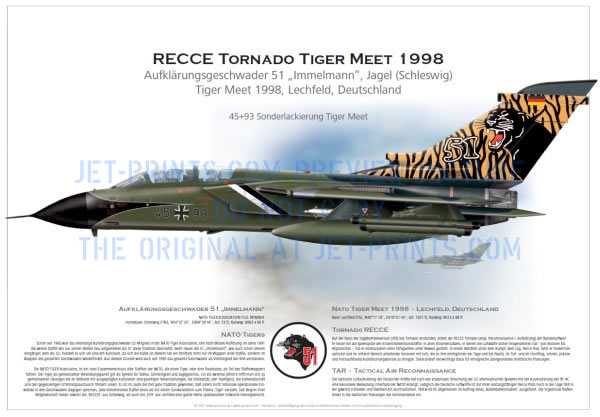 TactLwWing (TRW) 51 Schleswig - Tornado RECCE 45+93 Tiger Meet 1998 Lechfeld